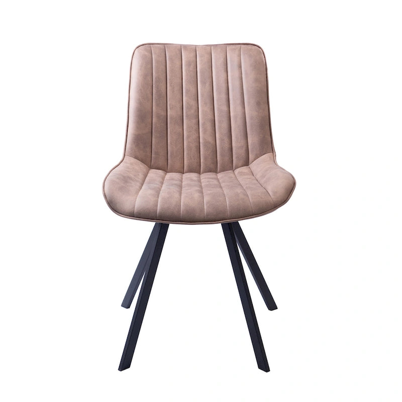 Porthos Home Vue Dining Chairs Set of 2, Microfiber and Metal Legs