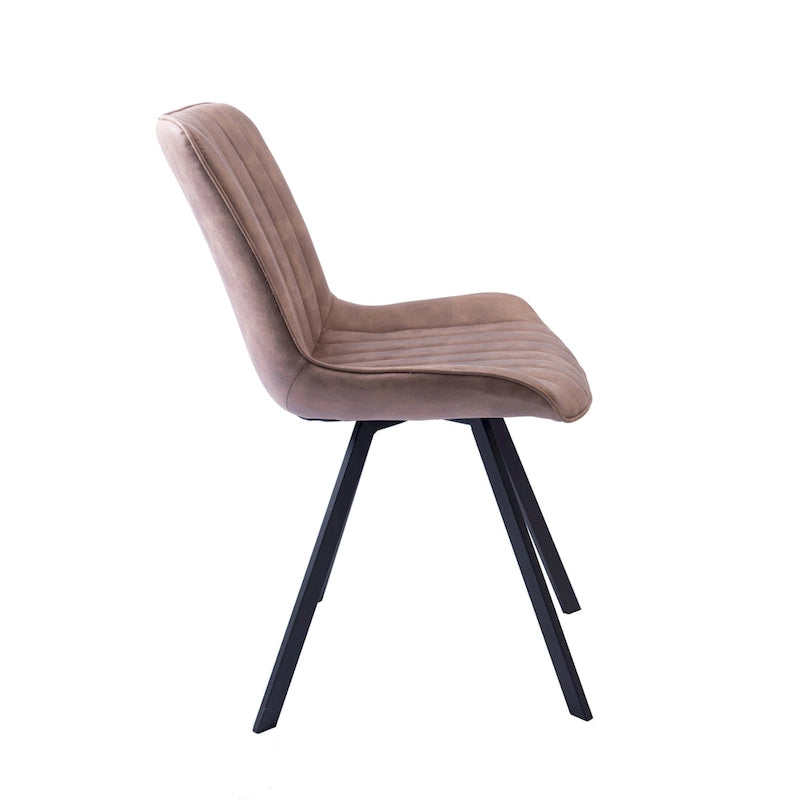 Porthos Home Vue Dining Chairs Set of 2, Microfiber and Metal Legs