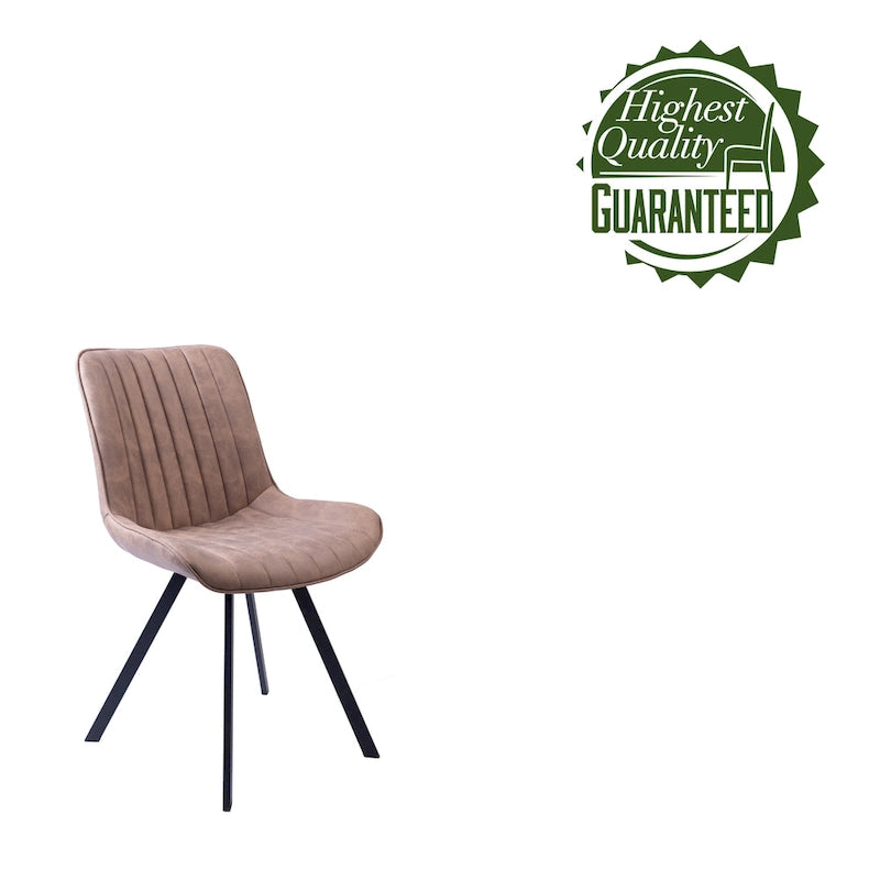 Porthos Home Vue Dining Chairs Set of 2, Microfiber and Metal Legs