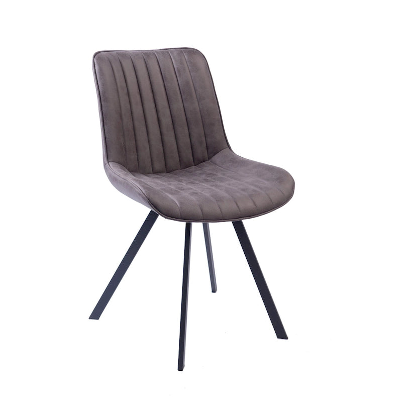 Porthos Home Vue Dining Chairs Set of 2, Microfiber and Metal Legs