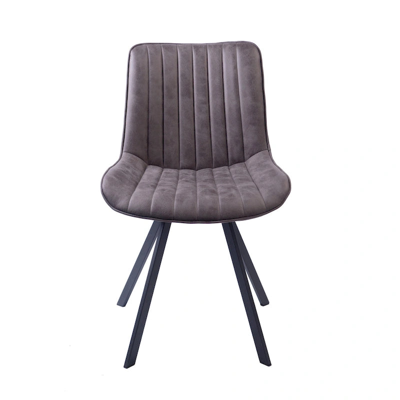 Porthos Home Vue Dining Chairs Set of 2, Microfiber and Metal Legs