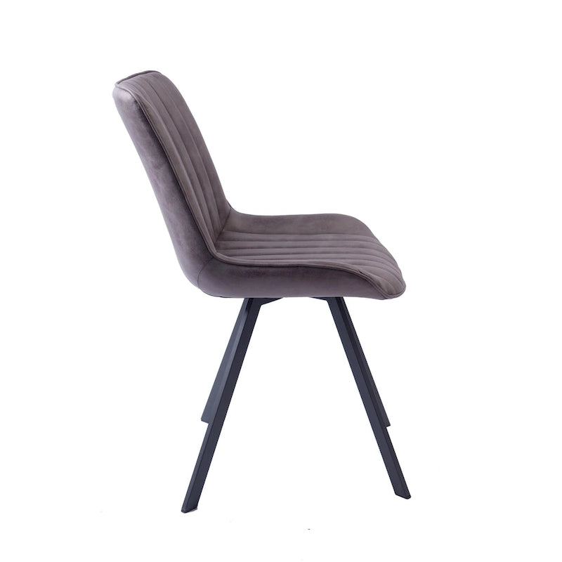 Porthos Home Vue Dining Chairs Set of 2, Microfiber and Metal Legs