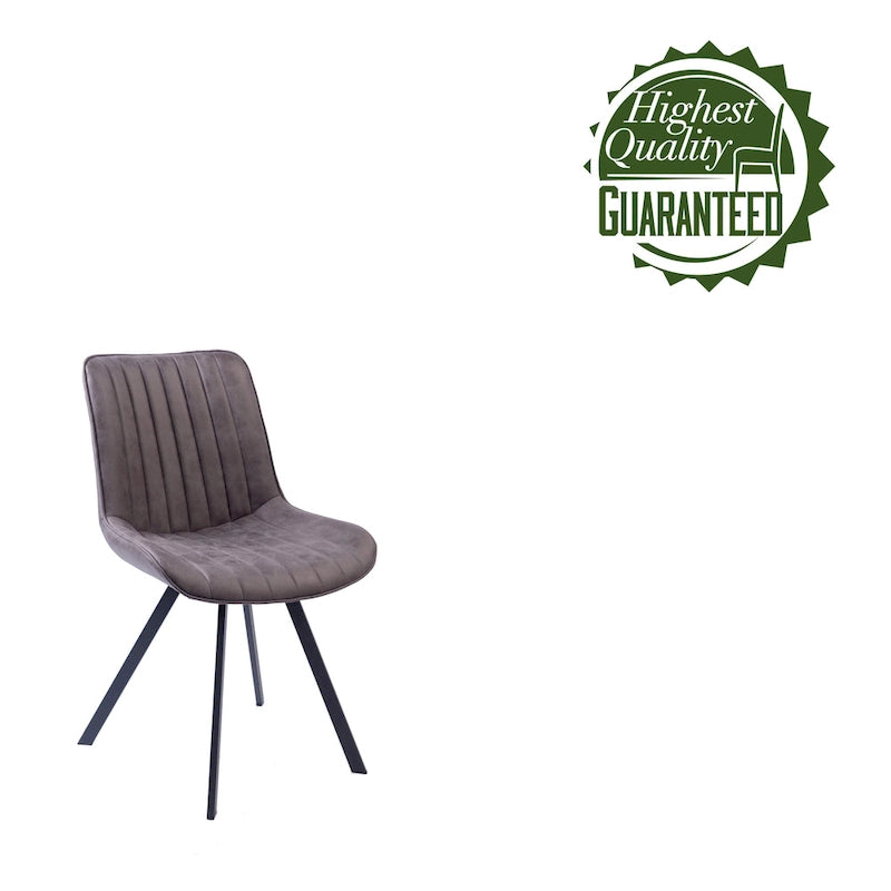 Porthos Home Vue Dining Chairs Set of 2, Microfiber and Metal Legs