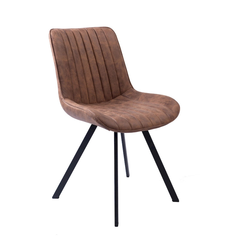 Porthos Home Vue Dining Chairs Set of 2, Microfiber and Metal Legs