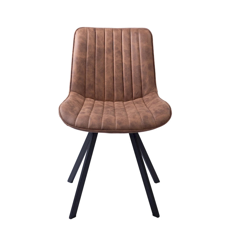 Porthos Home Vue Dining Chairs Set of 2, Microfiber and Metal Legs