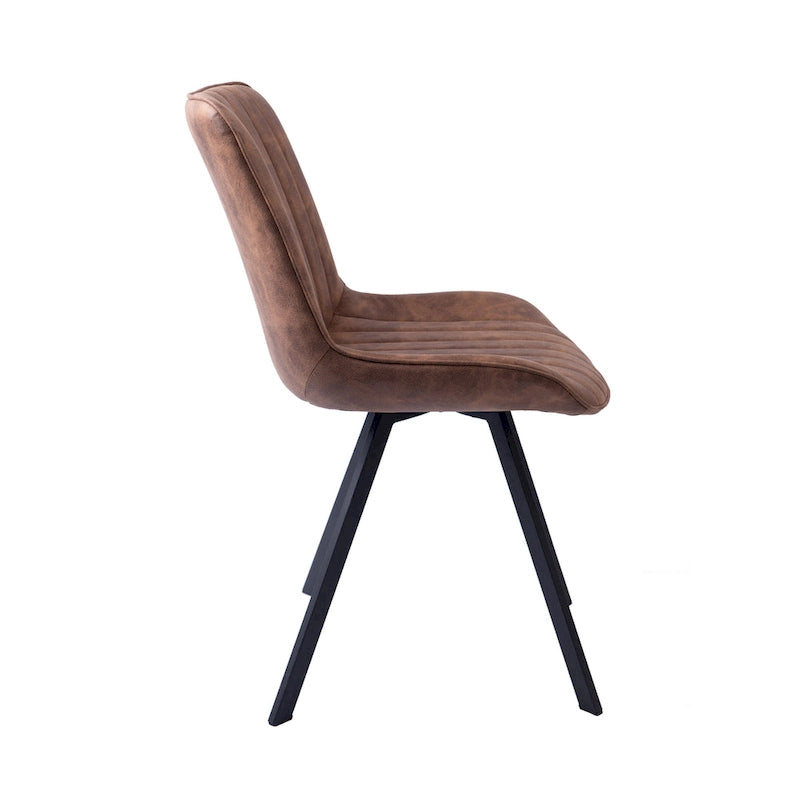 Porthos Home Vue Dining Chairs Set of 2, Microfiber and Metal Legs