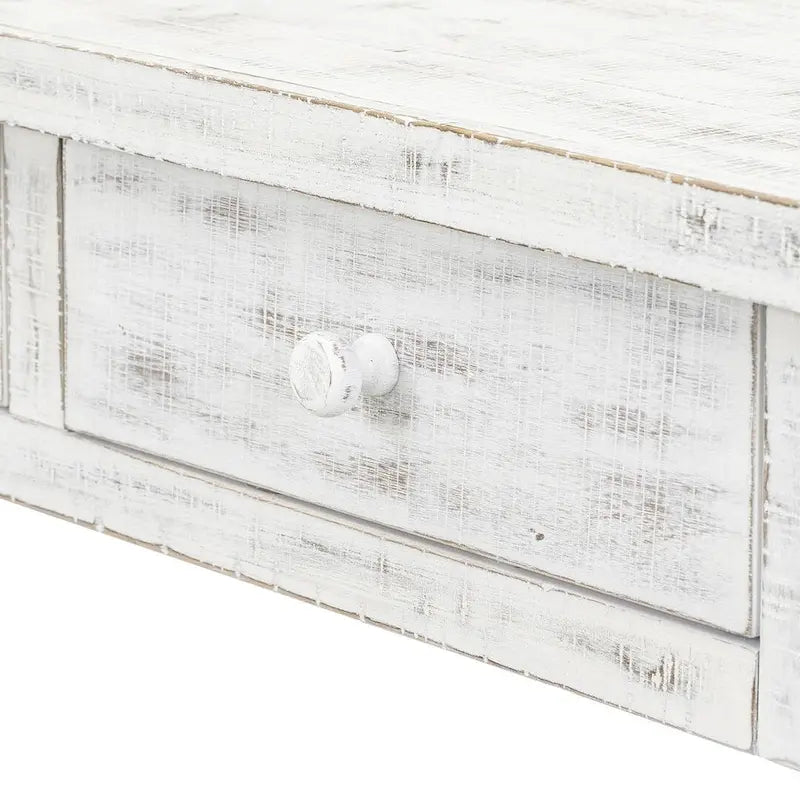 Retro Senior 4-Drawer 1-Shelf Console Table, Classic Entrance Display Table Entryway Table, Storage Sofa Table