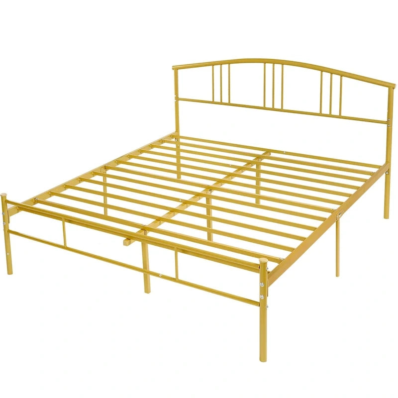 14 Inch Bed Frames Metal Platform Bed with Spindle Headboard Footboard/Mattress Foundation/No Box Spring Needed