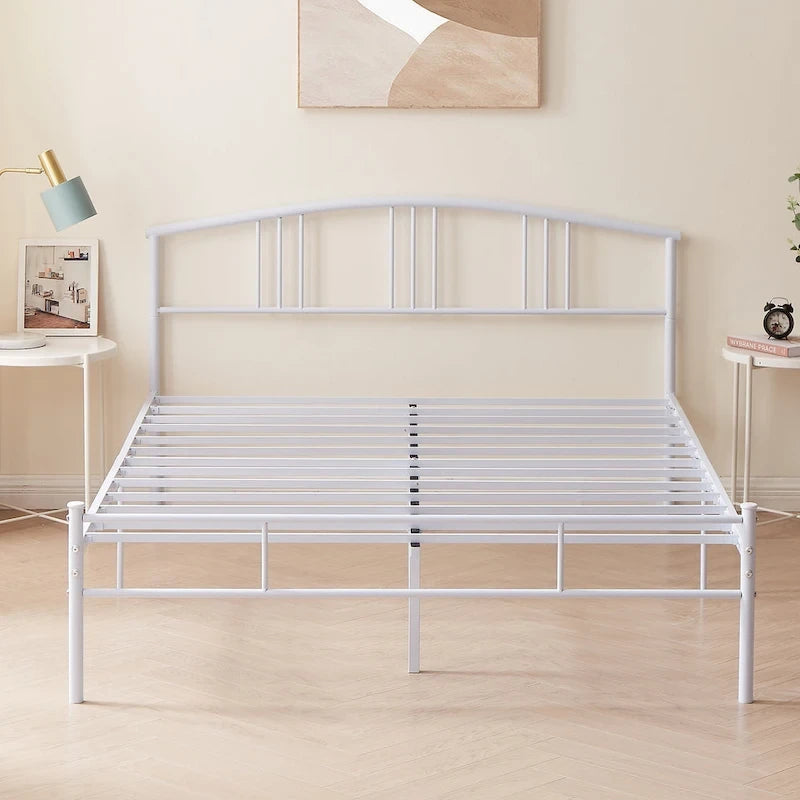 14 Inch Bed Frames Metal Platform Bed with Spindle Headboard Footboard/Mattress Foundation/No Box Spring Needed