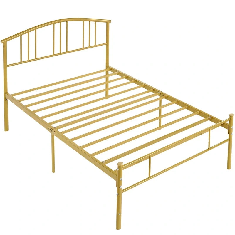 14 Inch Bed Frames Metal Platform Bed with Spindle Headboard Footboard/Mattress Foundation/No Box Spring Needed