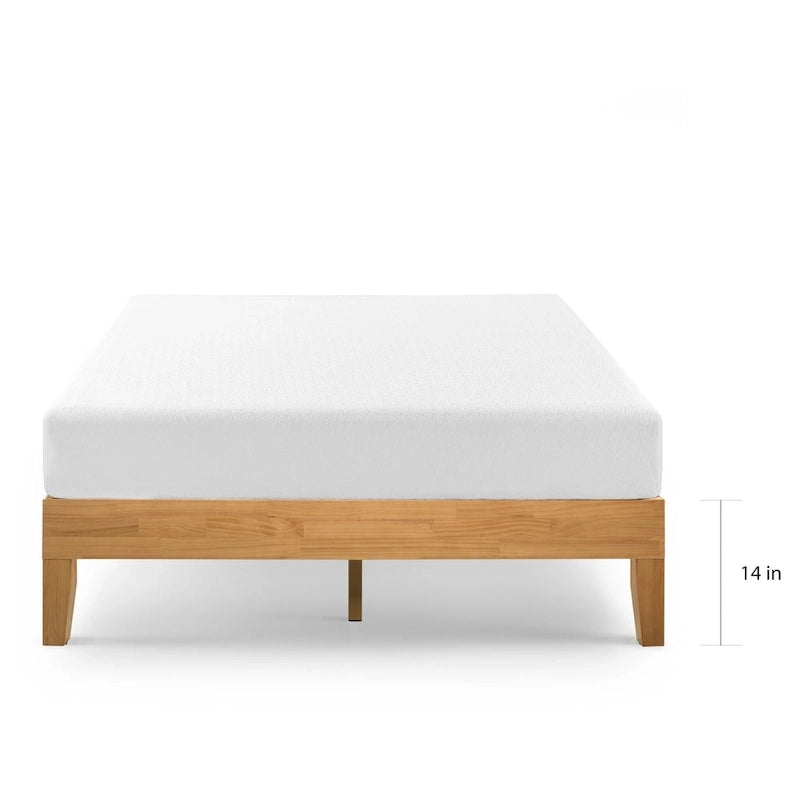 Priage by Zinus Deluxe Solid Pine Wood 14-inch Platform Bed