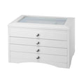 Elegant Elizabeth 3-drawer White Jewelry Box