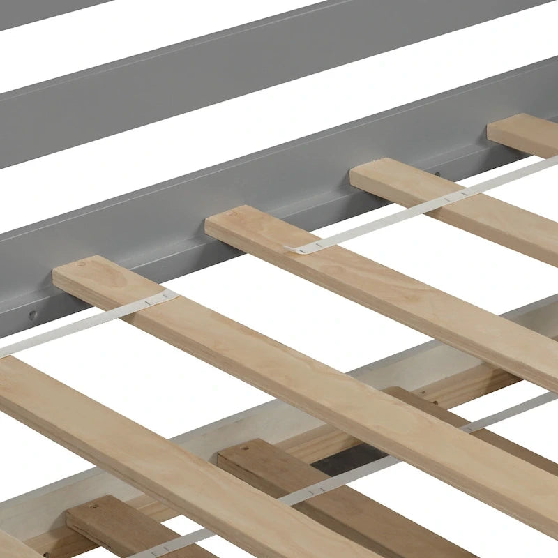 Nestfair Twin Size Wooden Daybed with Trundle Bed