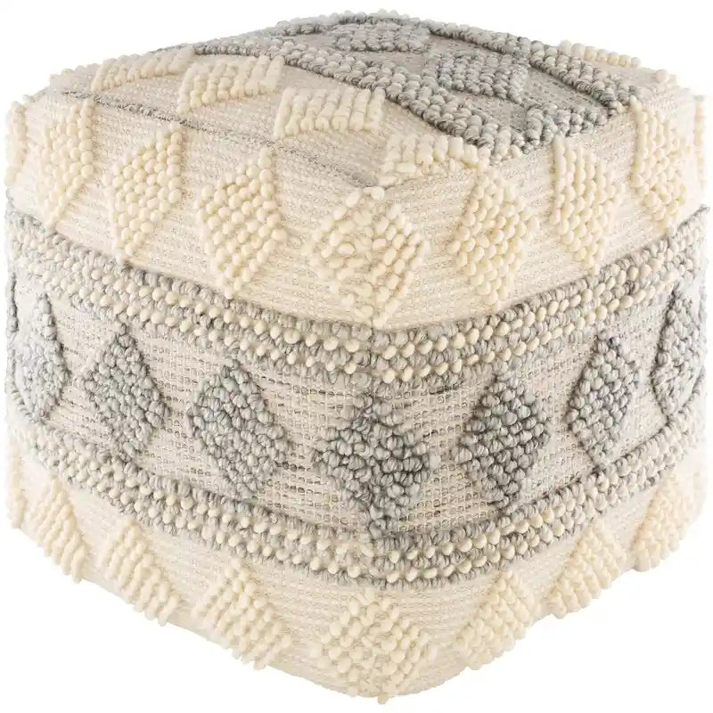 Lavena Farmhouse 18-inch Cube Pouf