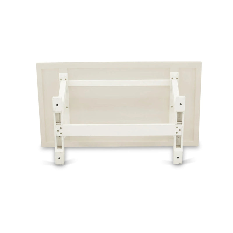 East West Furniture Dining Table Set- a Wooden Table and Cream Linen Fabric Parsons Chairs, Linen White(Pieces Options)