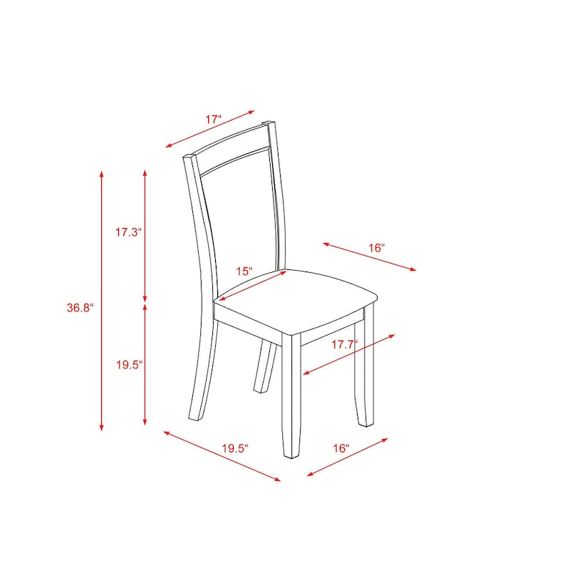 East West Furniture Dining Table Set- a Wooden Table and Cream Linen Fabric Parsons Chairs, Linen White(Pieces Options)
