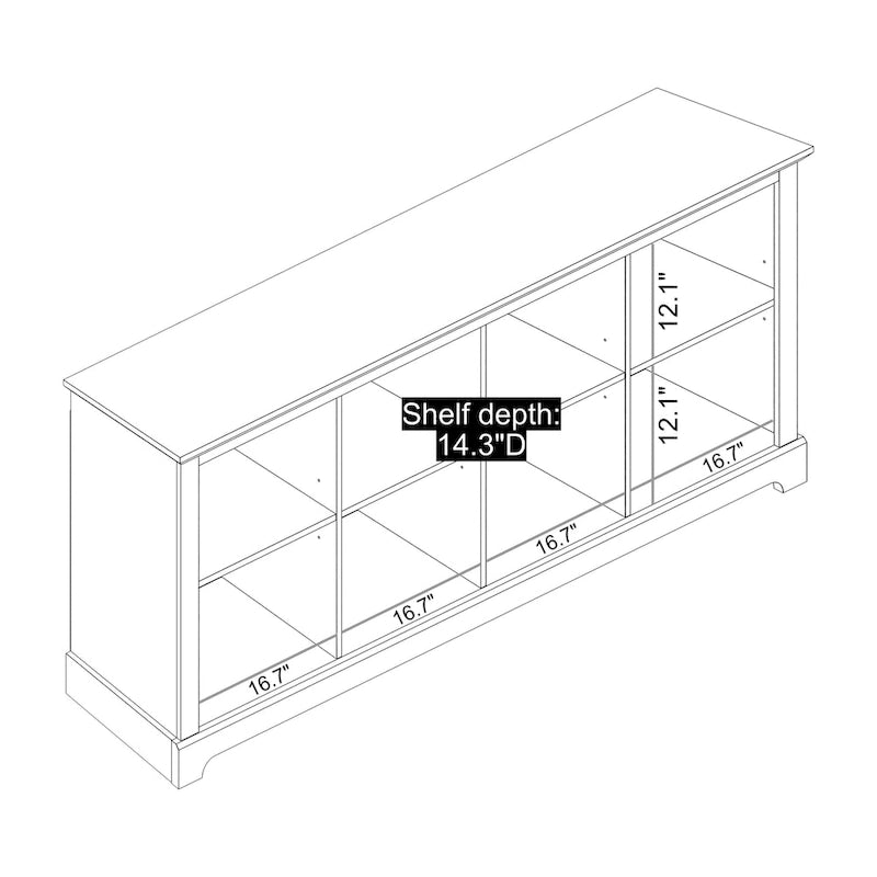 GALANO Calidia 68.2 in. Grey Stone 4-Door Wide TV Stand for TVs up to 75 in. - 68.2L x 17.1W x 29.3H