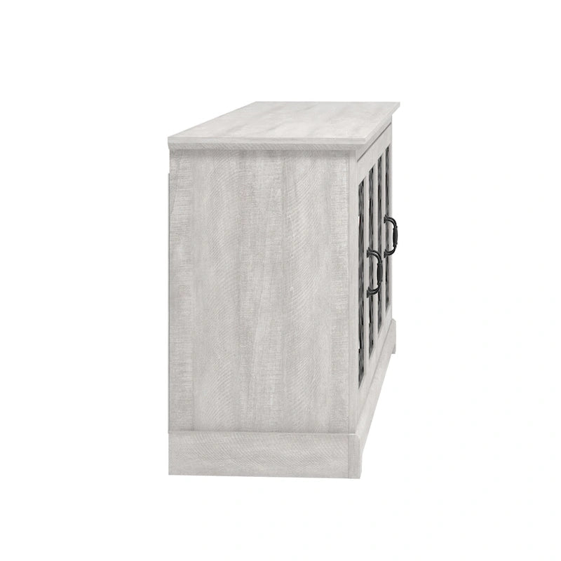 GALANO Calidia 68.2 in. Grey Stone 4-Door Wide TV Stand for TVs up to 75 in. - 68.2L x 17.1W x 29.3H