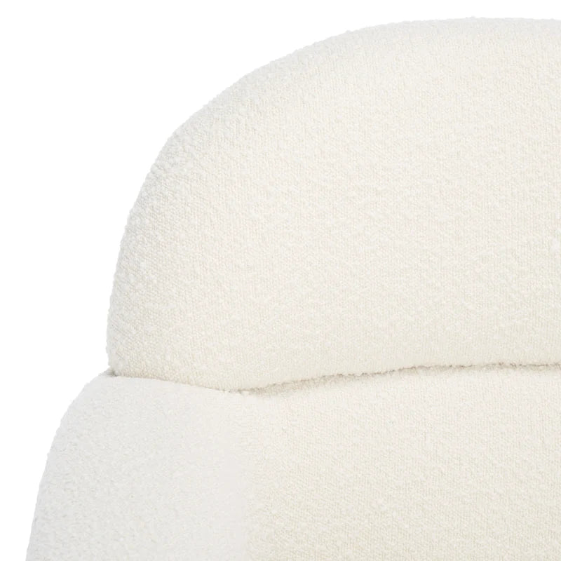 SAFAVIEH Couture Dorlies Boucle Accent Chair - 33 In W x 33.5 In D x 34 In H - 33Wx34Dx34H