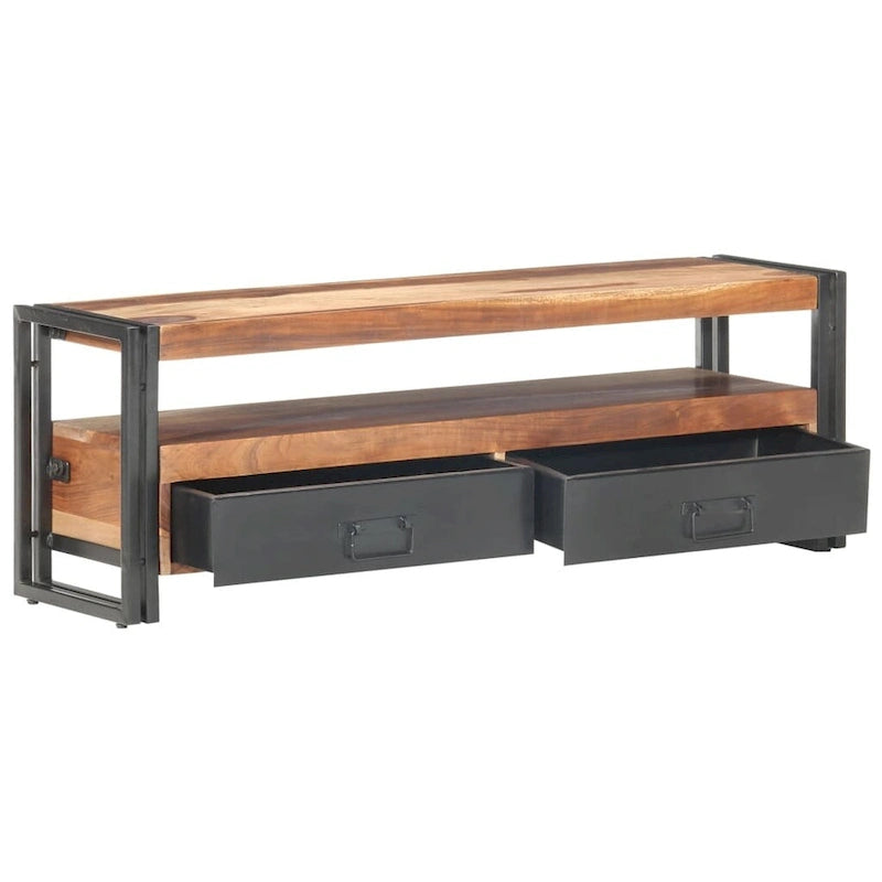 vidaXL TV Stand 47.2x11.8x15.7 Solid Wood with Finish