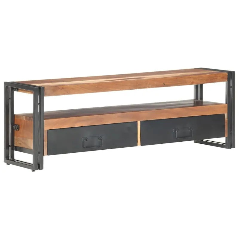 vidaXL TV Stand 47.2x11.8x15.7 Solid Wood with Finish