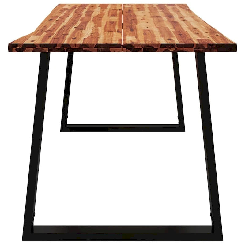 vidaXL Dining Table with Live Edge 78.7x35.4x29.5 Solid Wood Acacia