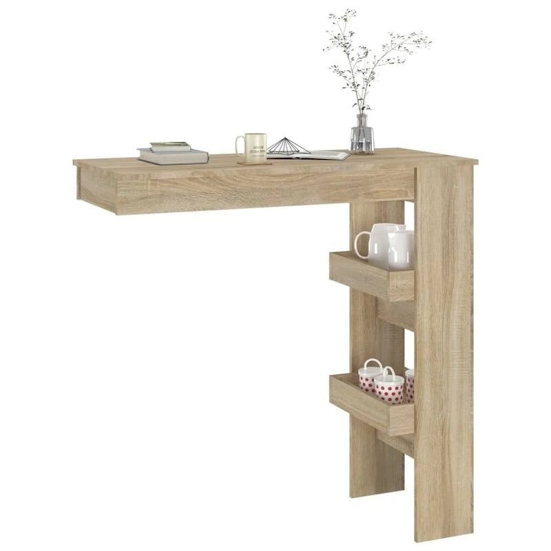 vidaXL Wall Bar Table Kitchen Bar Dining Table Computer Desk Engineered Wood - 40.2 x 17.7 x 40.7