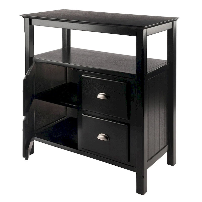 Buffet Cabinet, Black - 36 x 18.03 x 35.98 inches - 36 x 18.03 x 35.98 inches