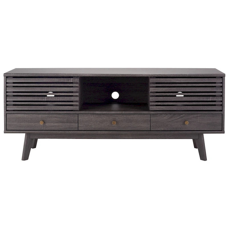 SAFAVIEH Ciera 3-Drawer Entertainment TV Media Stand (65 Flatscreen TV) - 58.7 In. x 15.2 In. x 23.9 In. - 59Wx15Dx24H