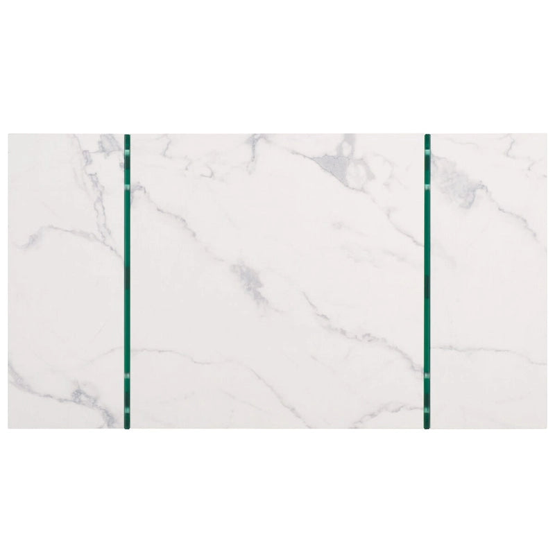 SAFAVIEH Pluma Glass Leg Rectangular Coffee Table - 43.3 W x 23.6 L x 15.7 H - 43Wx24Dx16H