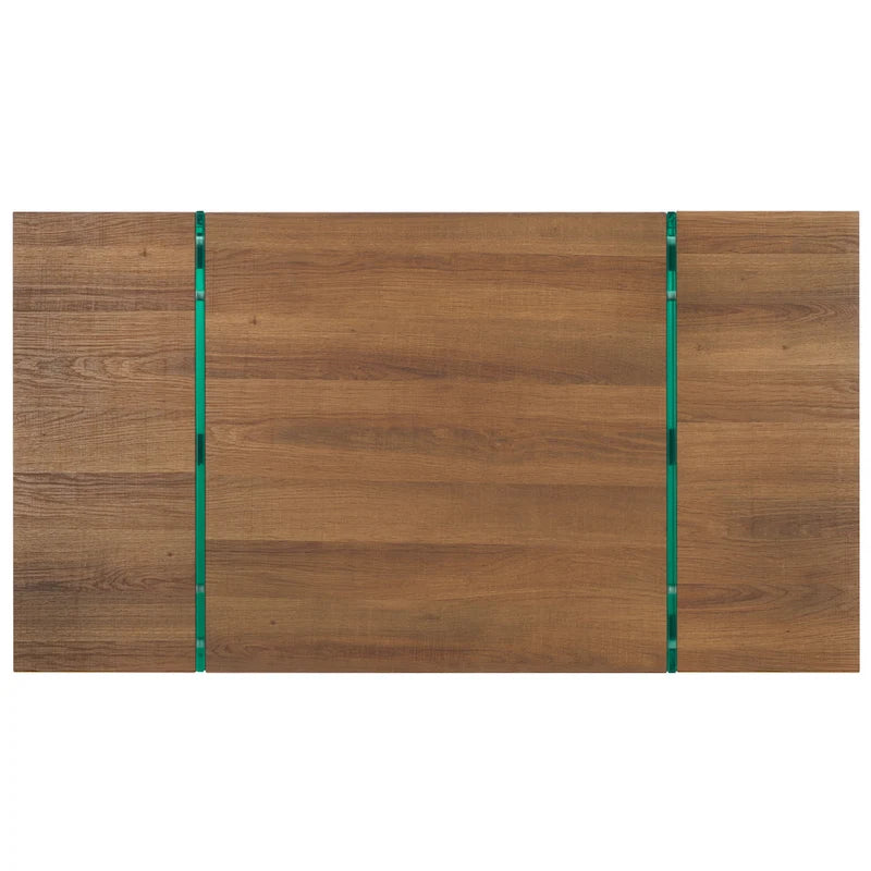 SAFAVIEH Pluma Glass Leg Rectangular Coffee Table - 43.3 W x 23.6 L x 15.7 H - 43Wx24Dx16H