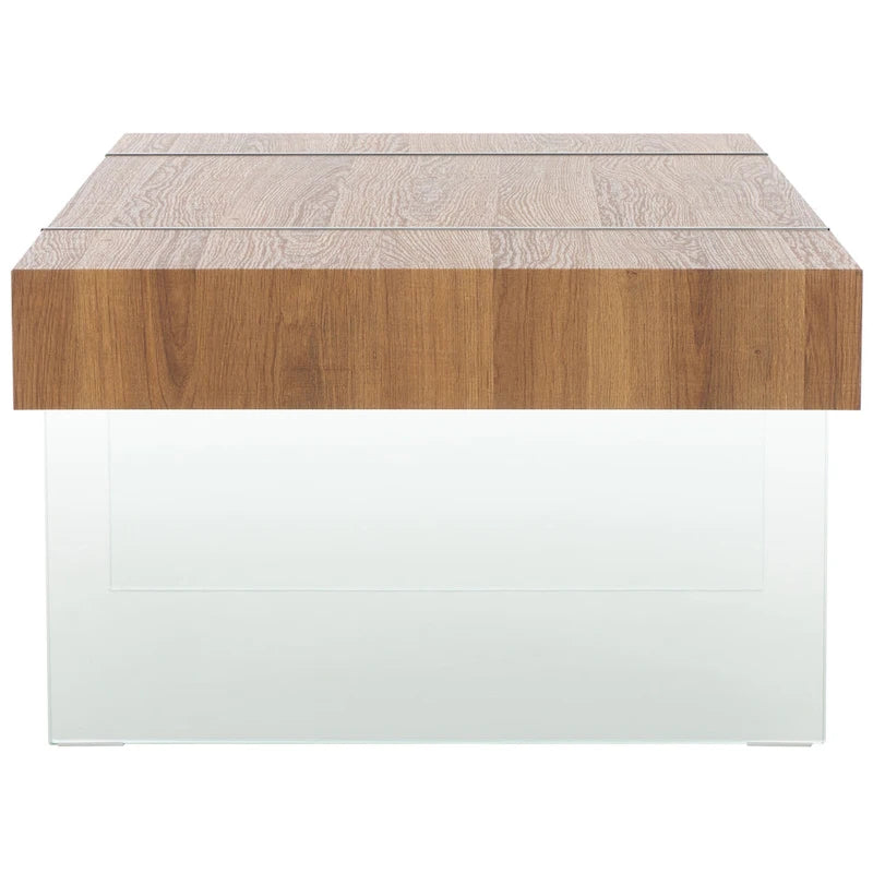SAFAVIEH Pluma Glass Leg Rectangular Coffee Table - 43.3 W x 23.6 L x 15.7 H - 43Wx24Dx16H
