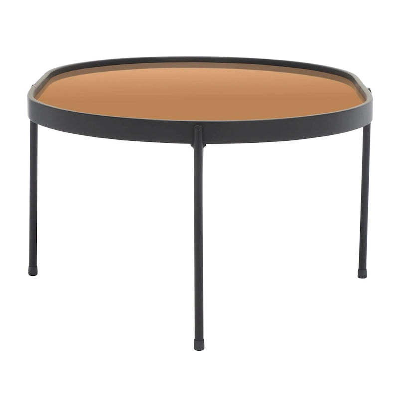 SAFAVIEH Glendora Mirrored Oval Coffee Table - 32 In. W x 23 In. D x 14 In. H - 32Wx23Dx14H