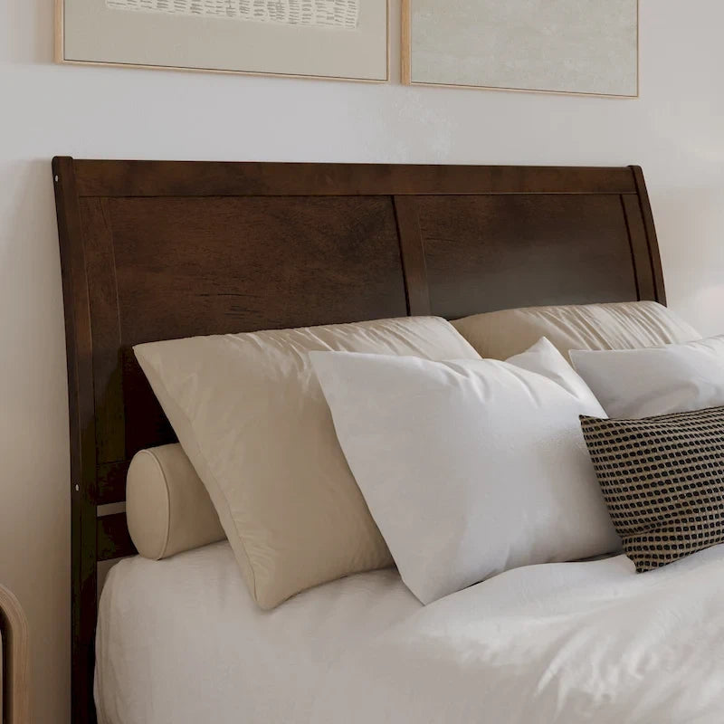 AFI, Portland Solid Wood Low Profile Platform Bed with Matching Footboard