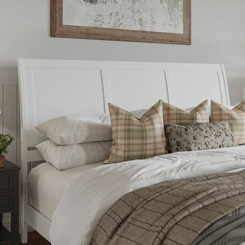 AFI, Portland Solid Wood Low Profile Platform Bed with Matching Footboard