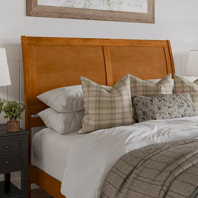 AFI, Portland Solid Wood Low Profile Platform Bed with Matching Footboard