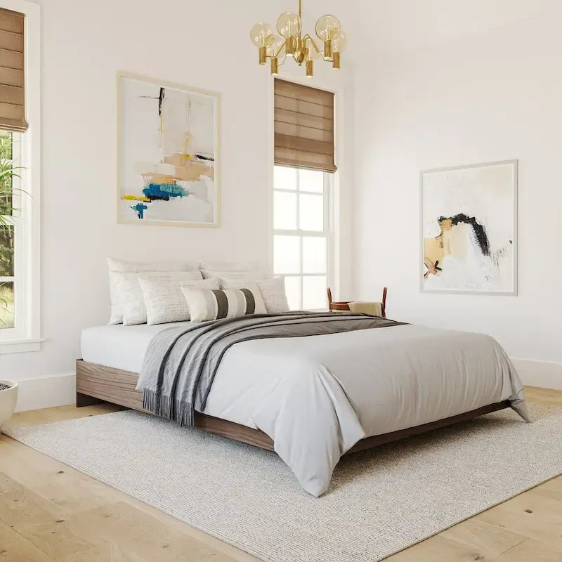 Nexera Platform Bed Frame , Brown