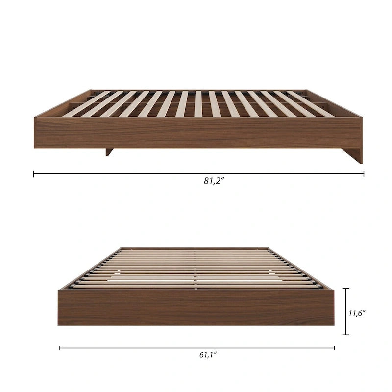 Nexera Platform Bed Frame , Brown