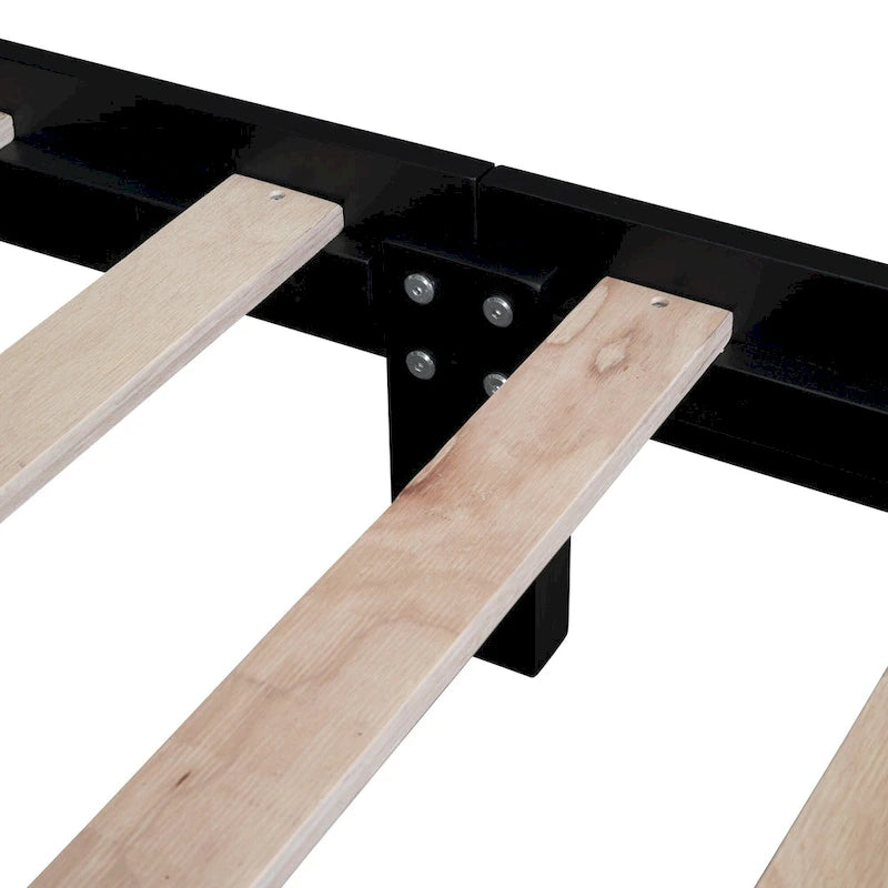 Retro Style Platform Bed Wood Platform Bed Frame