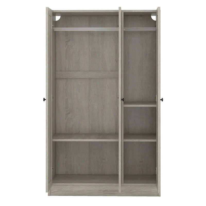 3-Door Shutter Wardrobe with shelves