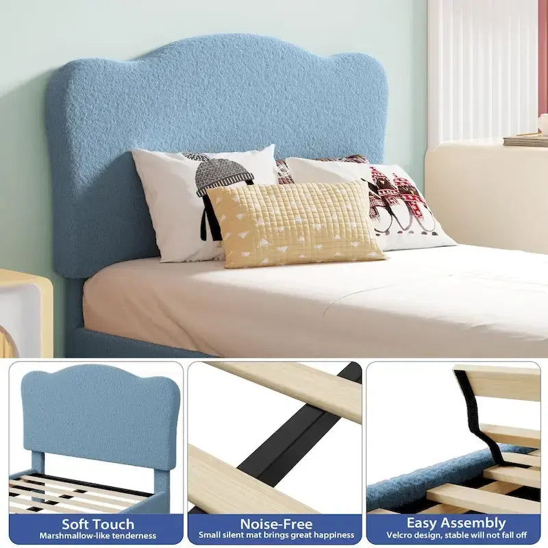 Upholstered Platform with Headboard