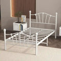 Twin Size Platform Bed Frame with Iron-Art Sweet Heart Headboard