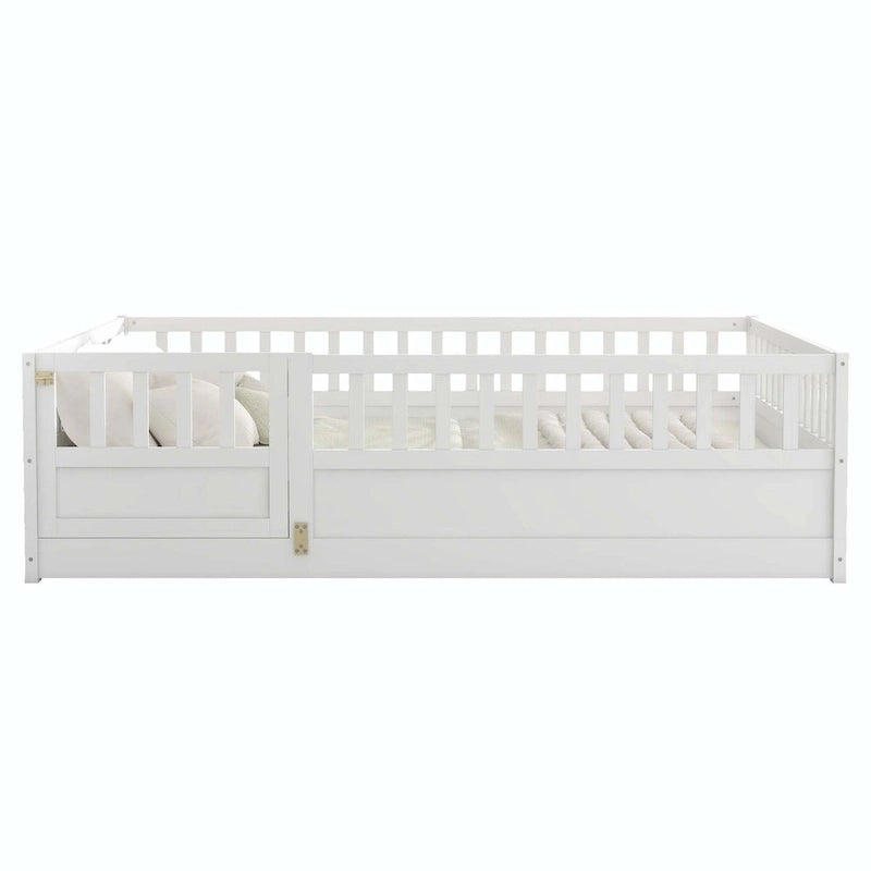 Montessori wooden children's floor bed without Support slat