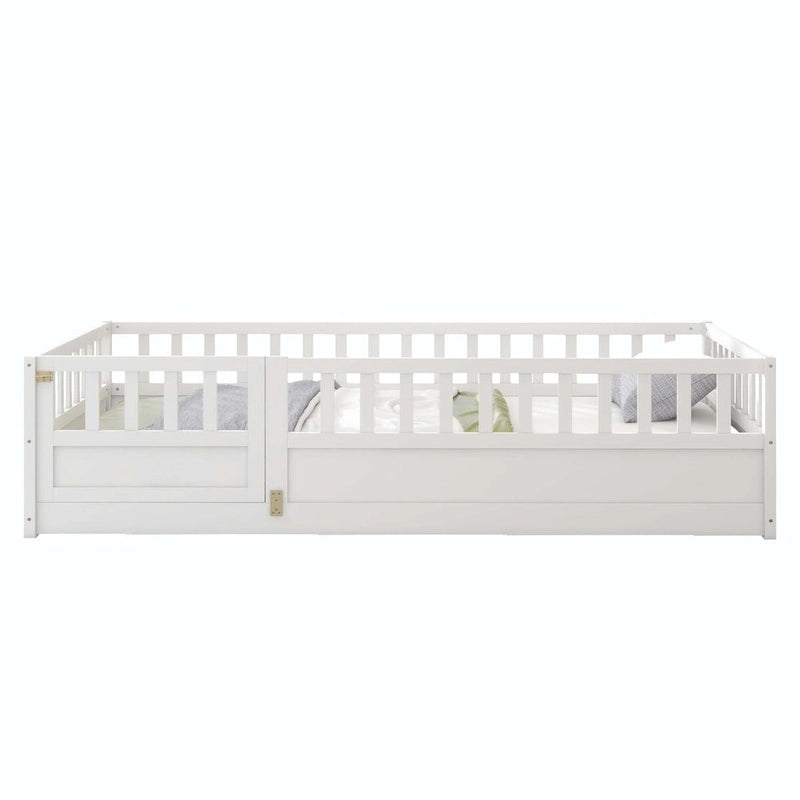 Montessori wooden children's floor bed without Support slat