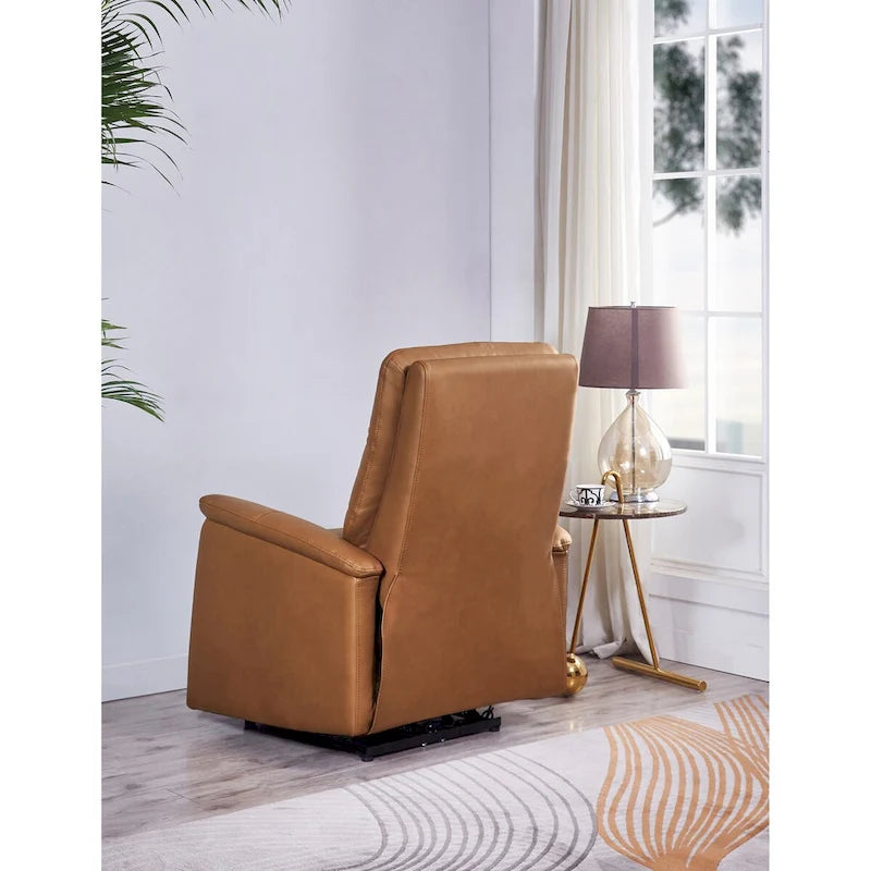 Hydeline Logan Power Headrest Top Grain Leather Recliner Chair