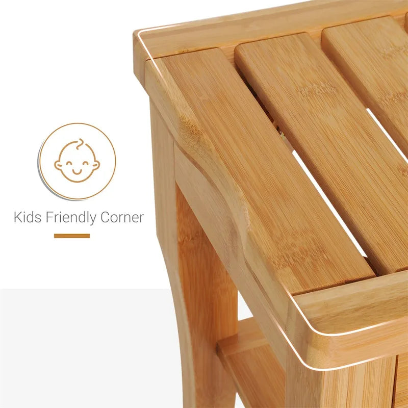 Long Bamboo Shower Bench Seat