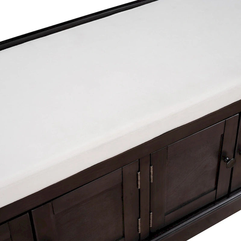 Entryway Storage Bench with 4 Doors and Adjustable Shelves