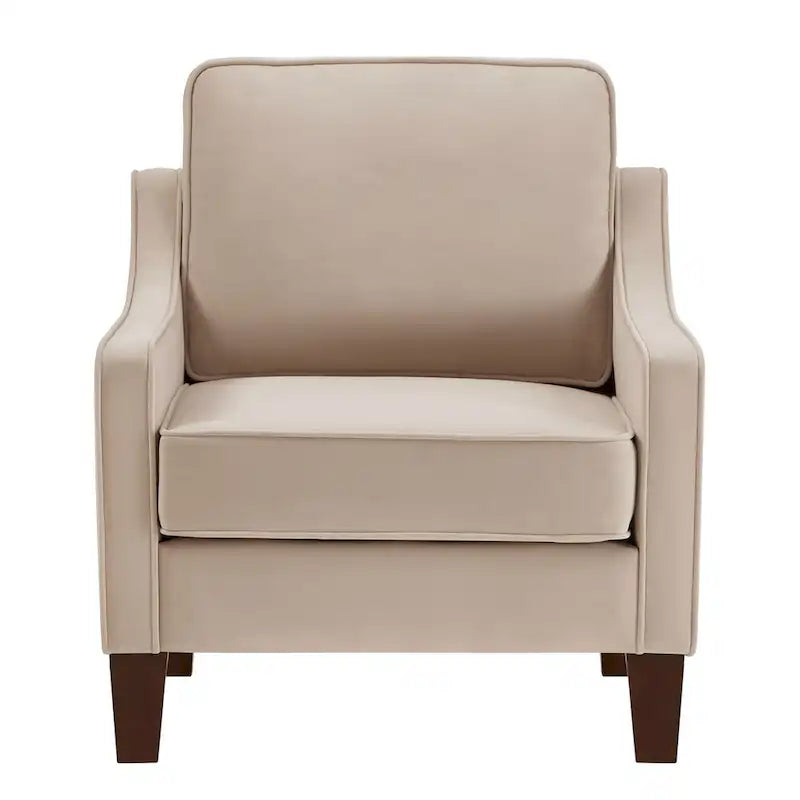 Armchair,Living Room Single Seat Sofa Chair with Wooden Legs,Upholstered Velvet Accent Chair
