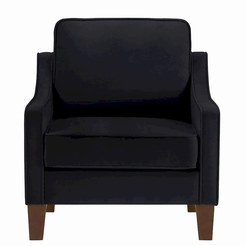 Armchair,Living Room Single Seat Sofa Chair with Wooden Legs,Upholstered Velvet Accent Chair