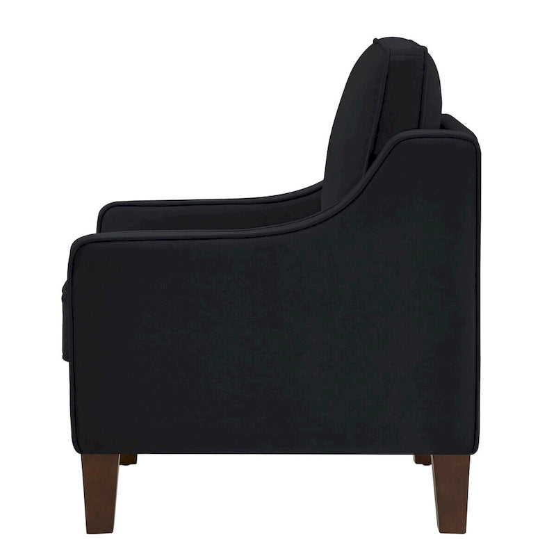 Armchair,Living Room Single Seat Sofa Chair with Wooden Legs,Upholstered Velvet Accent Chair